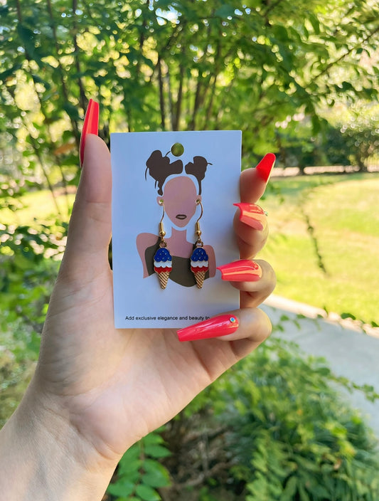 UNIQUE Fourth of July Earrings