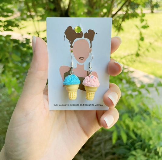 UNIQUE Ice Cream Cone Earrings