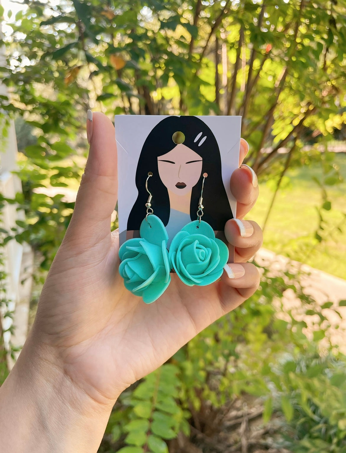 UNIQUE Foam Rose Earrings