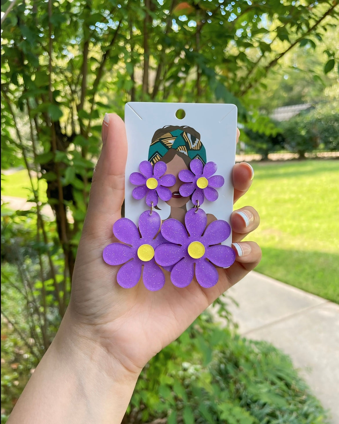 UNIQUE Purple Dolly Earrings