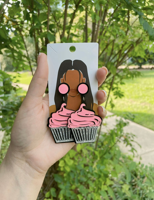 UNIQUE Pink Dolly Earrings