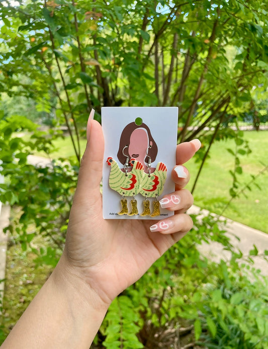 UNIQUE Thanksgiving Chicken Earrings