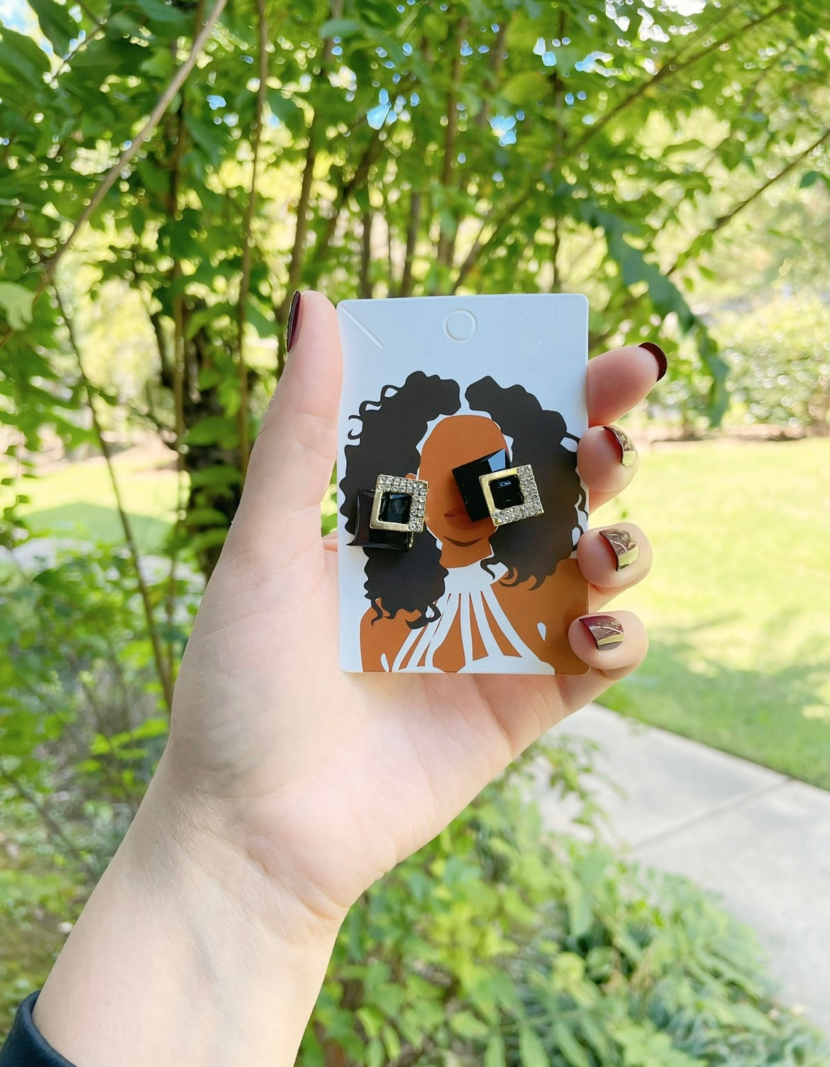 UNIQUE Black Earrings