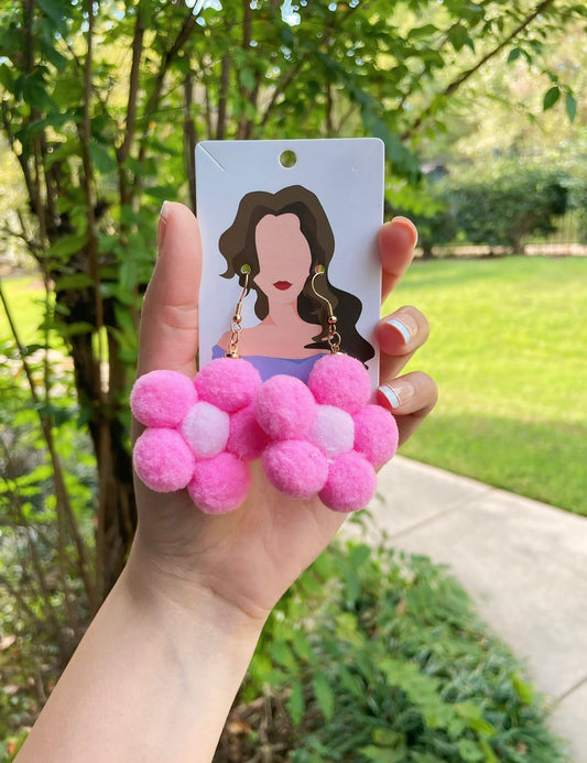 UNIQUE Pink Dolly Earrings