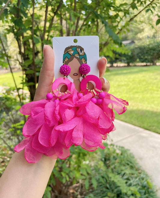 UNIQUE Pink Dolly Earrings