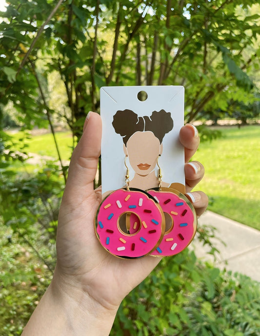 UNIQUE Pink Dolly Earrings