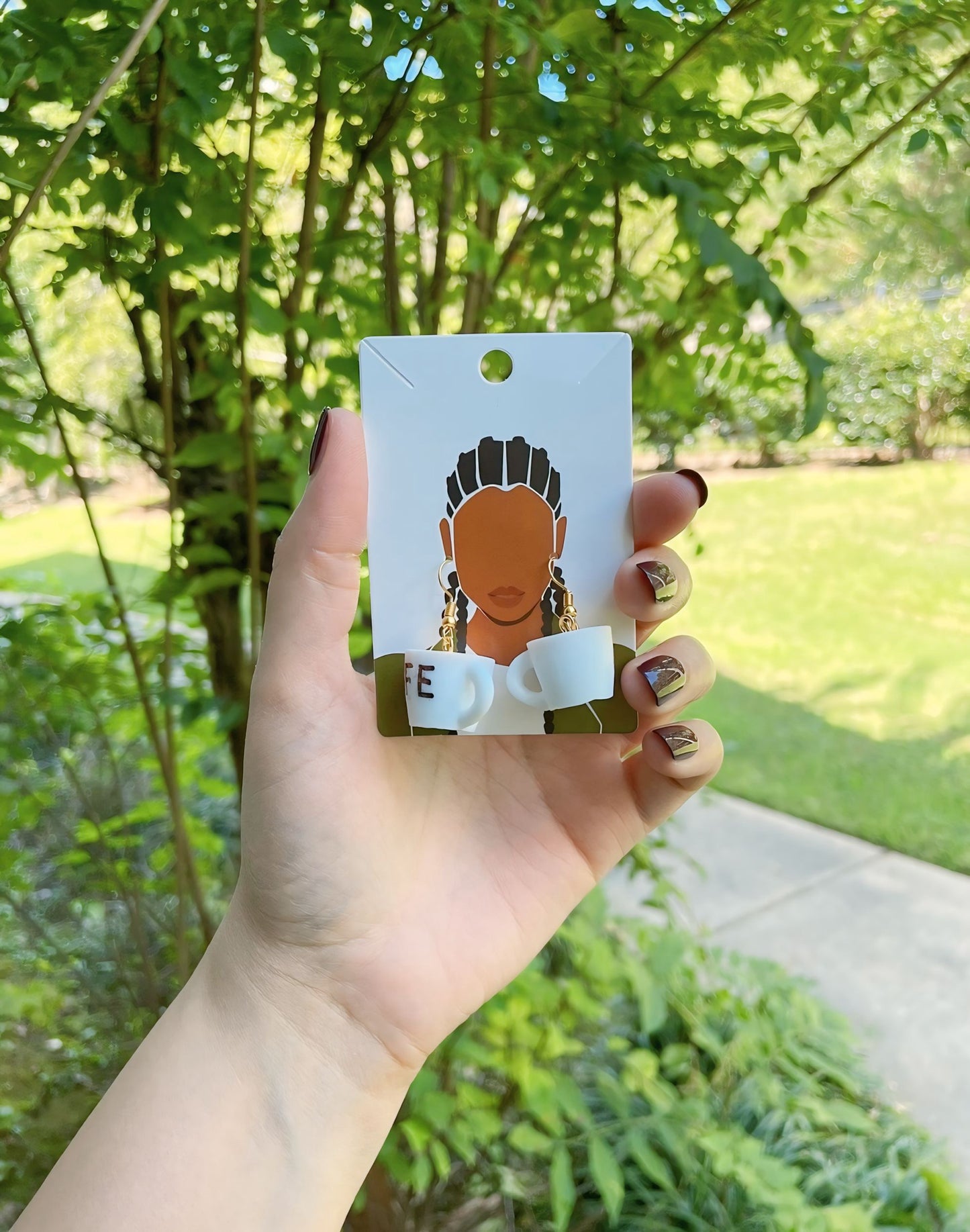 UNIQUE White Earrings