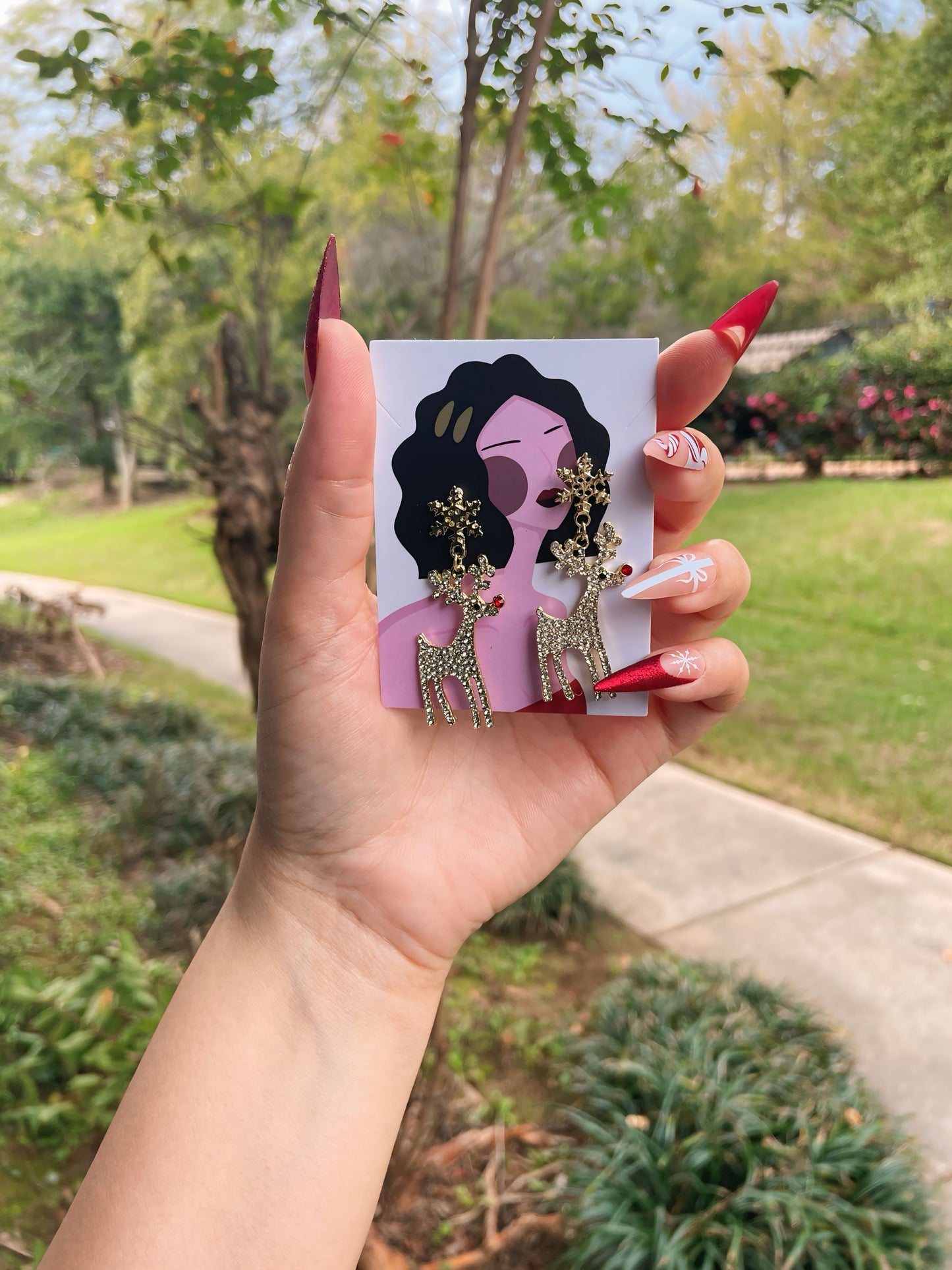 UNIQUE Christmas Eve Santa Earrings