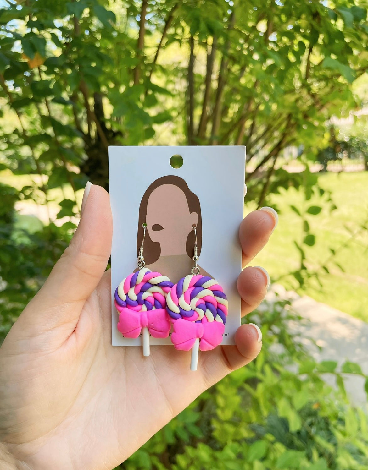 UNIQUE Bow Tie Lollipop Earrings