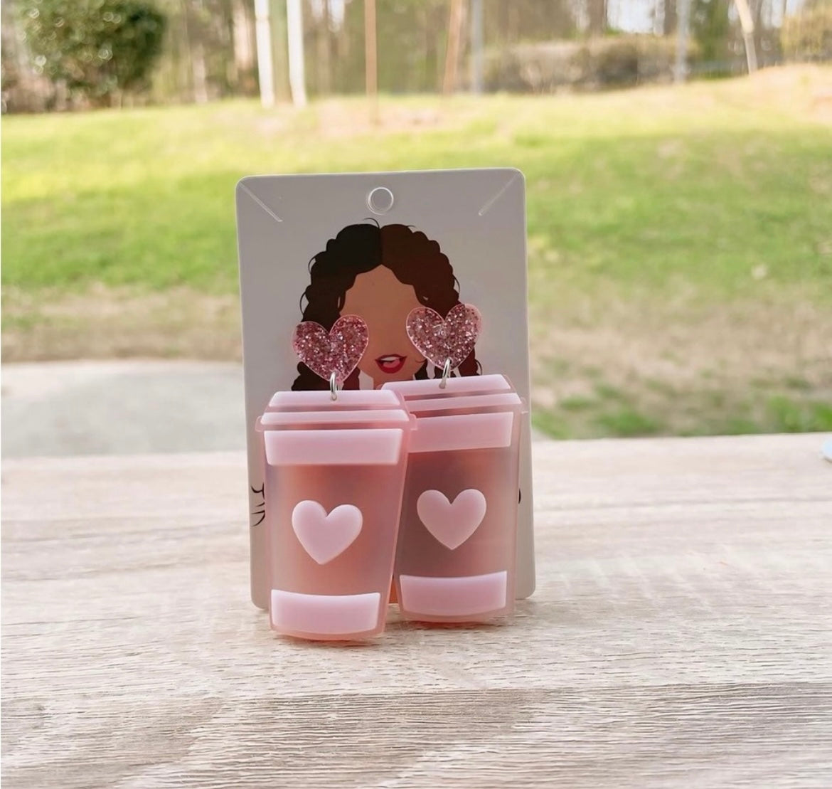 UNIQUE Pink Dolly Earrings