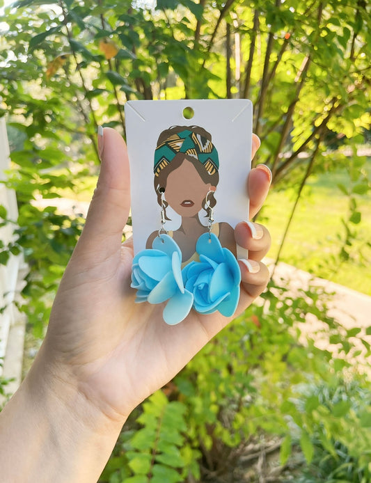 UNIQUE Foam Rose Earrings