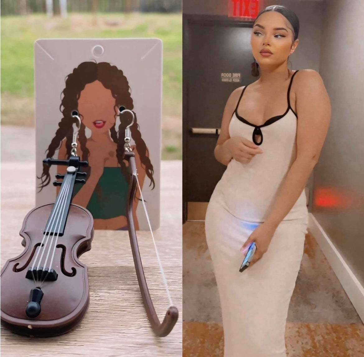 UNIQUE Brown Earrings