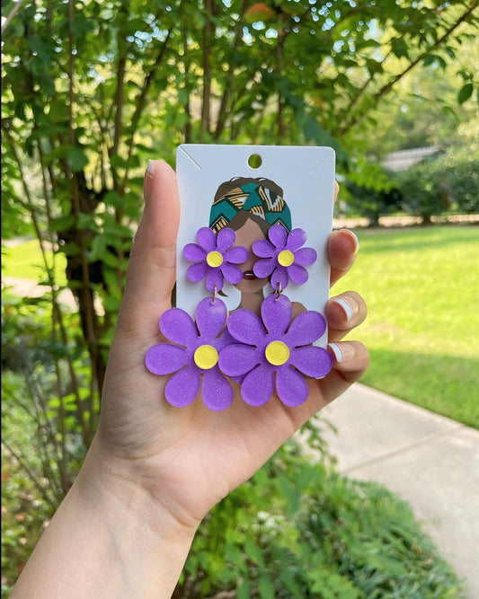 UNIQUE Purple Dolly Earrings