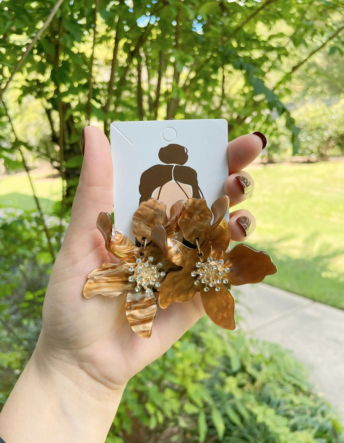 UNIQUE Brown Earrings