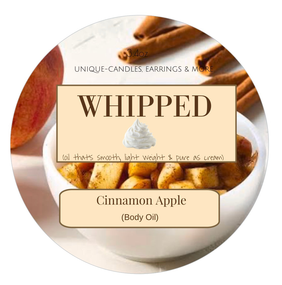 𝙉𝙚𝙬..!! UNIQUE WHIPPED (Body Oil) (Cinnamon Apple)