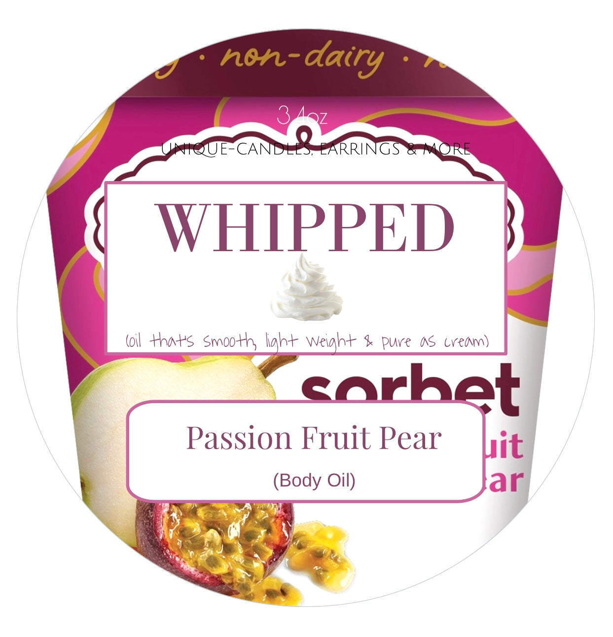 𝙉𝙚𝙬..!! UNIQUE WHIPPED (Body Oil) (Passion Fruit Pear)
